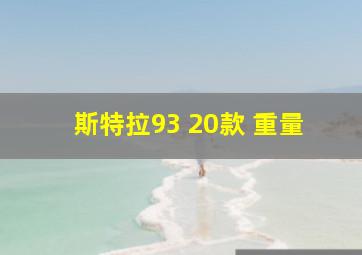 斯特拉93 20款 重量